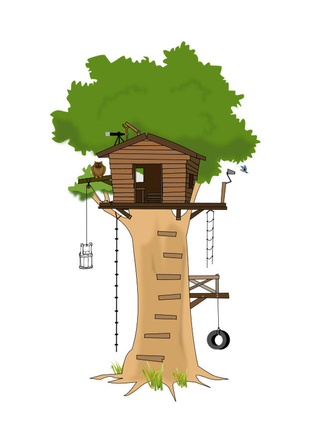 hutte dans les arbres Image hutte dans les arbres