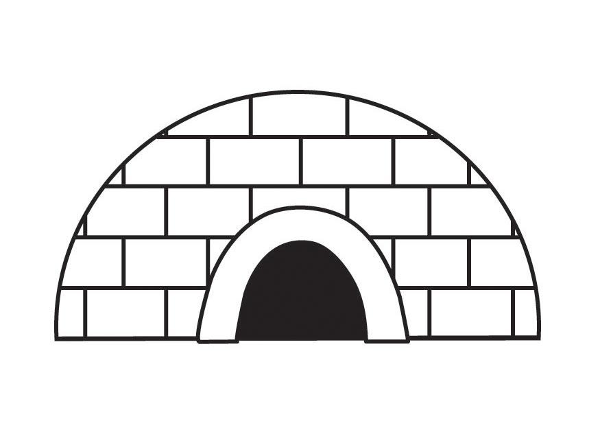igloo Coloriage igloo