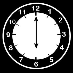 il est 6 heures Coloriage il est 6 heures