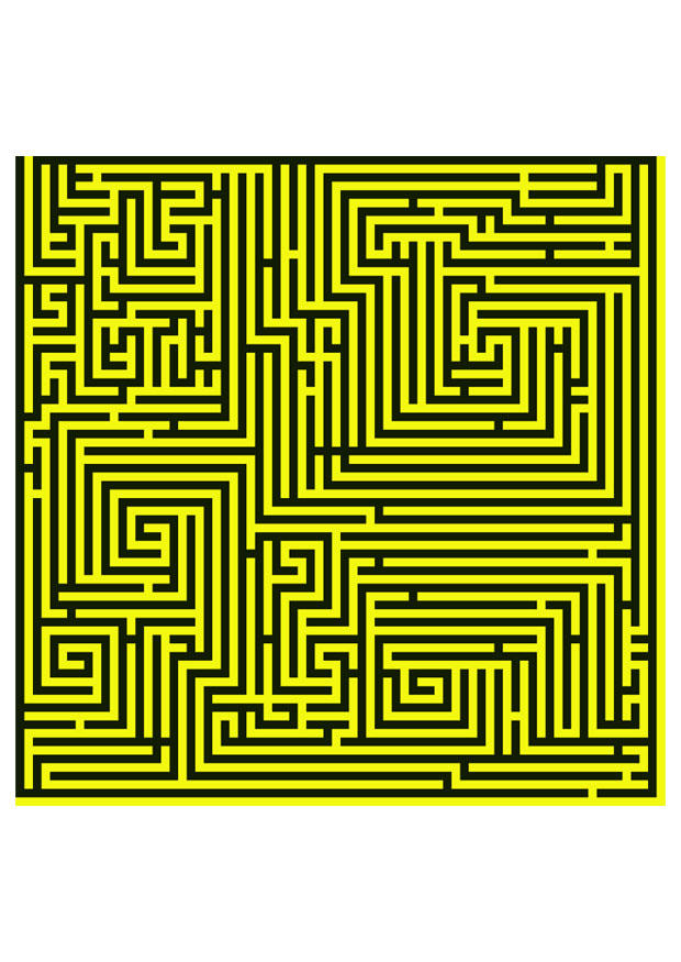 Image labyrinthe - jaune
