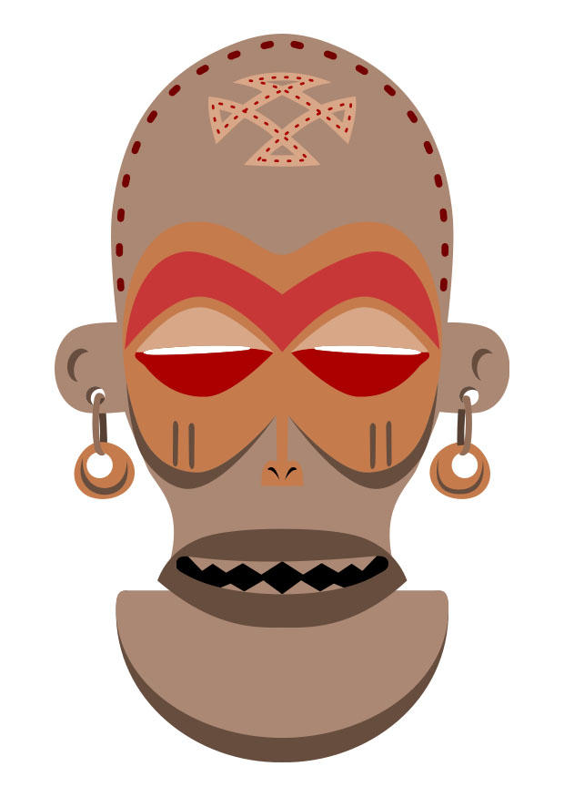 Image masque africain - zaA¯re - angola