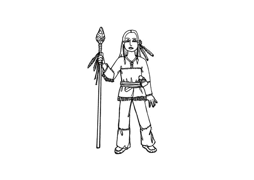 indien Coloriage indien