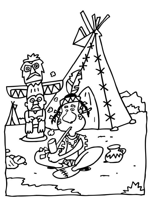 indien Coloriage indien