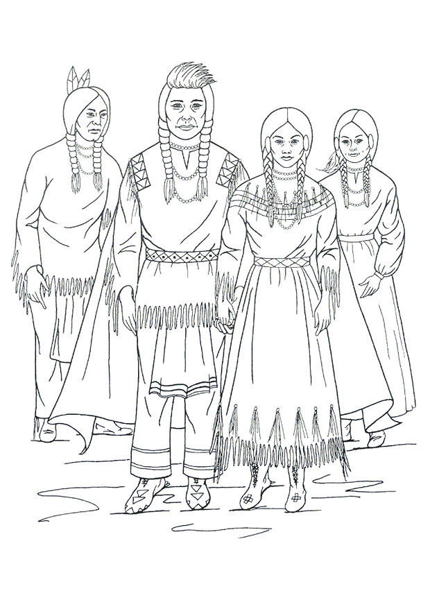 indiens nimiipu Coloriage indiens nimiipu