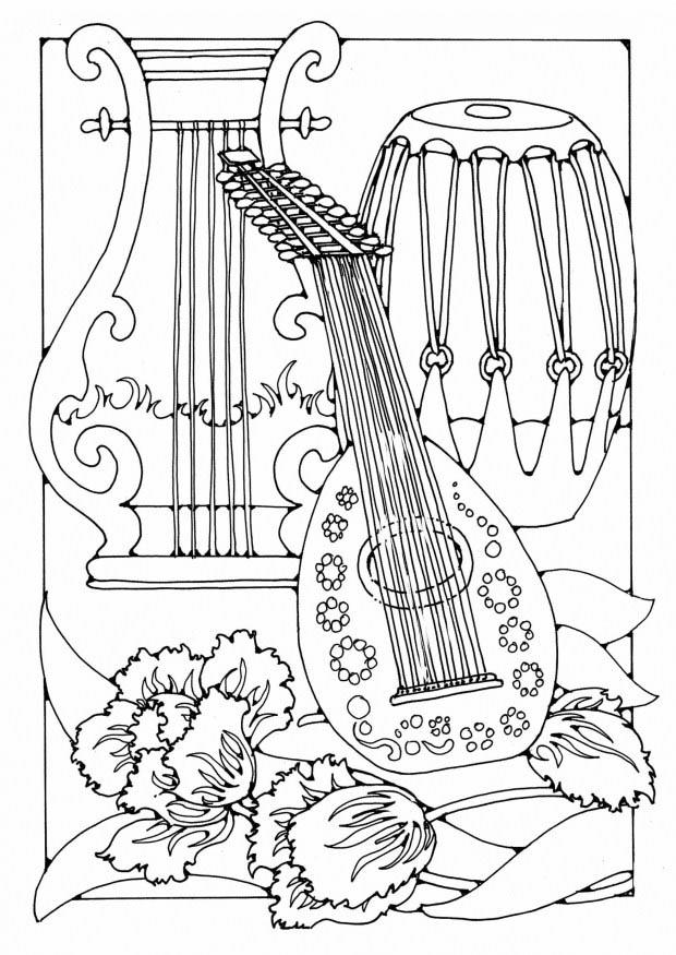 instrument de musique Coloriage instrument de musique