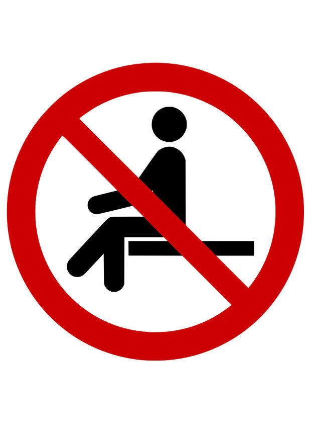 interdit de s'asseoir Image interdit de s'asseoir