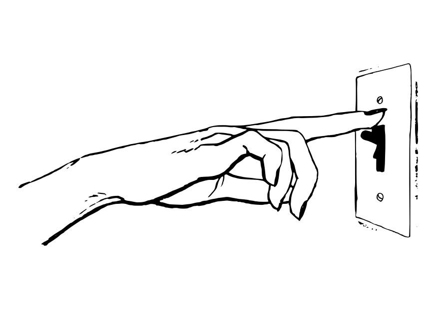 interrupteur de lumiA¨re Coloriage interrupteur de lumiA¨re