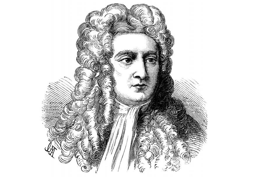 isaac newton Coloriage isaac newton
