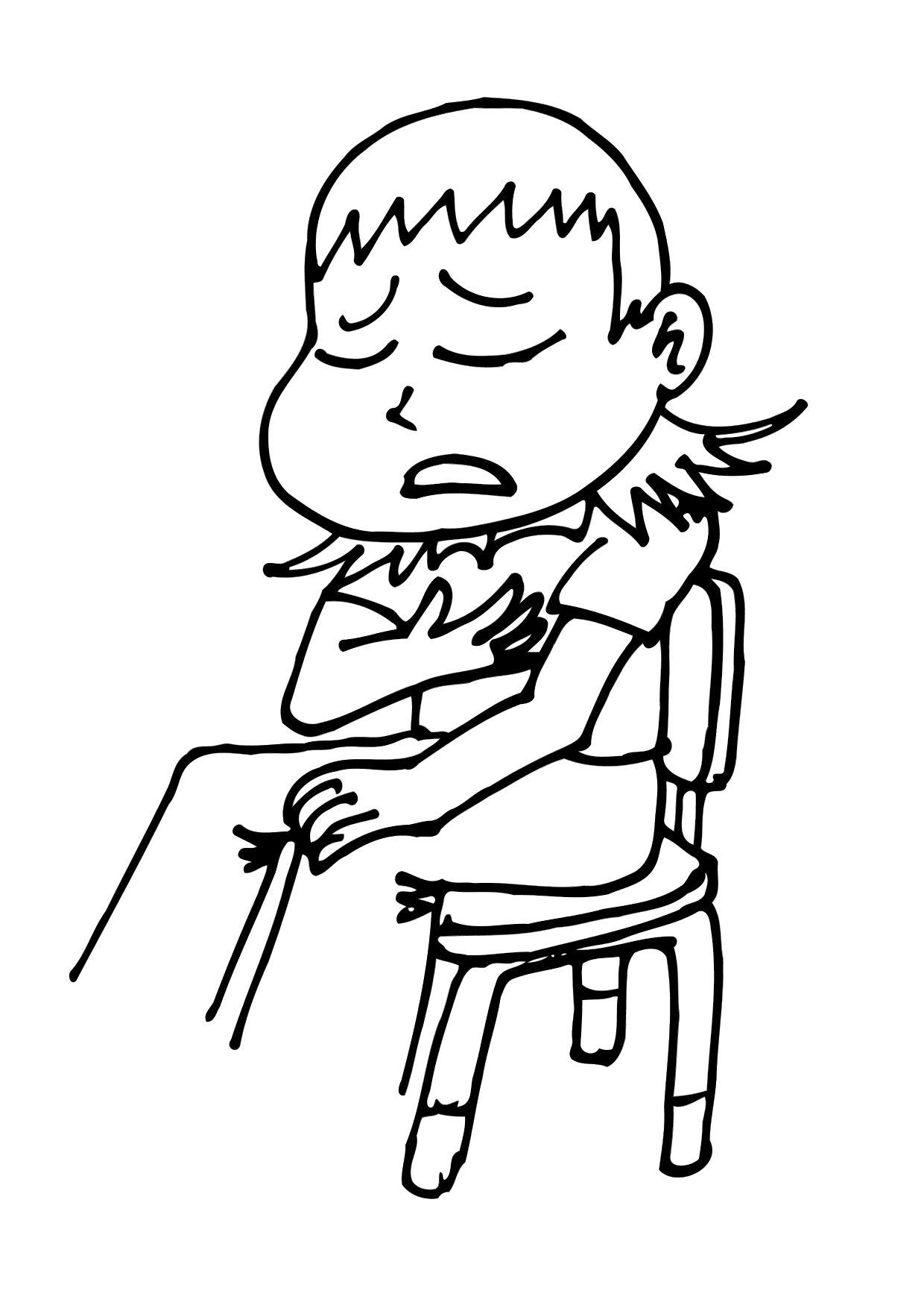 je me sens malade Coloriage je me sens malade