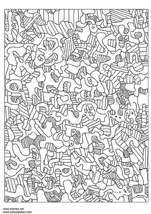jean dubuffet Coloriage jean dubuffet