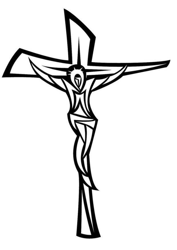 jA©sus crucifiA© Coloriage jA©sus crucifiA©