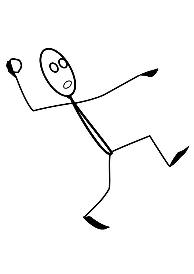 jeter une pierre Coloriage jeter une pierre