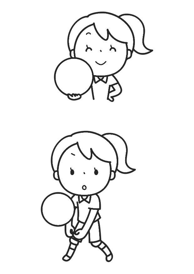 jeu de ballon Coloriage jeu de ballon