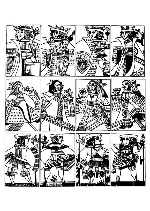 jeu de cartes Coloriage jeu de cartes