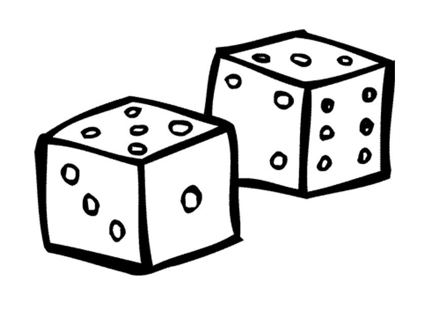 jeu de dA©s Coloriage jeu de dA©s