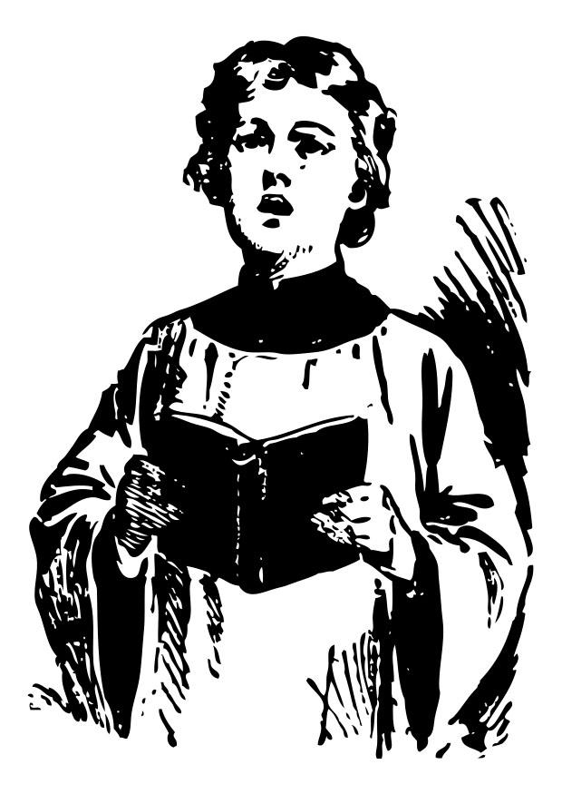jeune choriste Coloriage jeune choriste