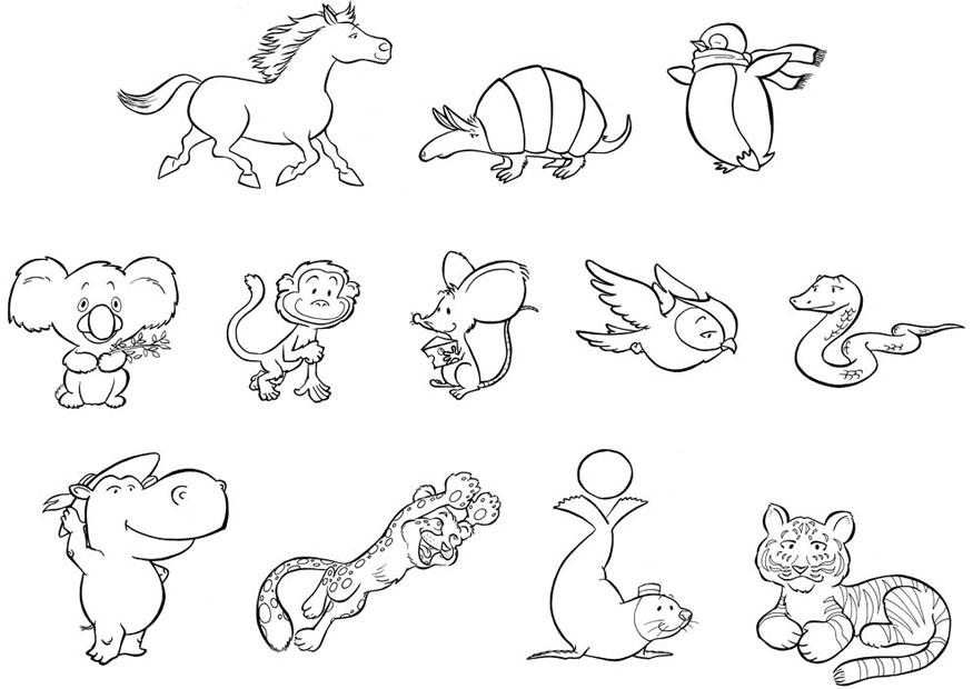 jeunes animaux Coloriage jeunes animaux