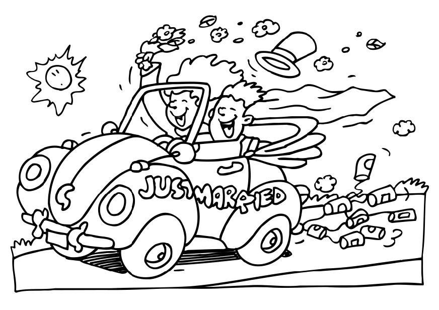 Coloriage jeunes mariA©s