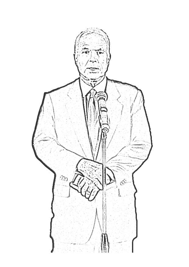 john mccain Coloriage john mccain