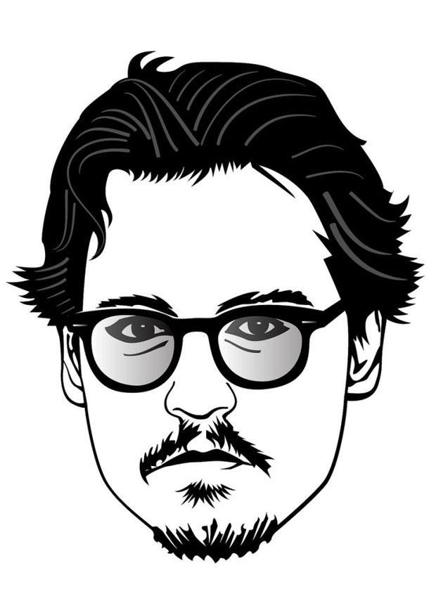 johnny depp Coloriage johnny depp