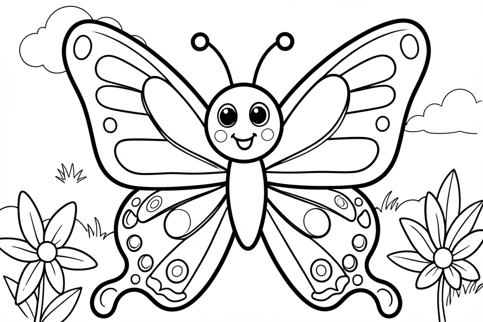 joli papillon Coloriage joli papillon
