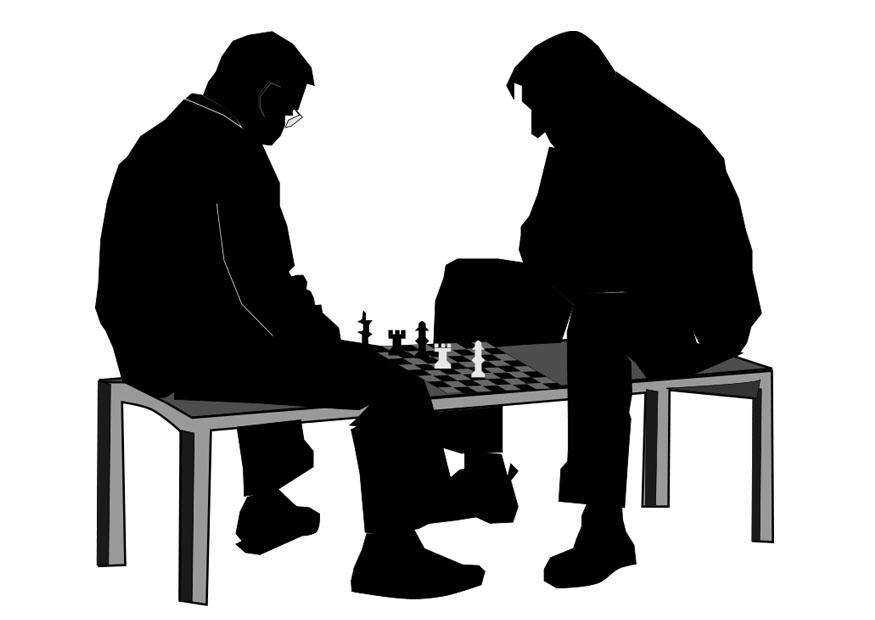 jouer A un jeu dA©checs Coloriage jouer A un jeu dA©checs