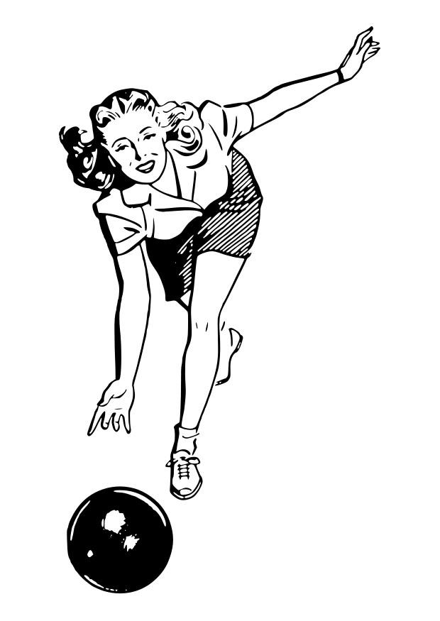 jouer au bowling Coloriage jouer au bowling