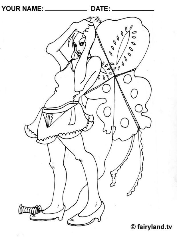 jouer au cerf-volant Coloriage jouer au cerf-volant