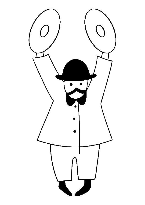 joueur de cymbales Coloriage joueur de cymbales