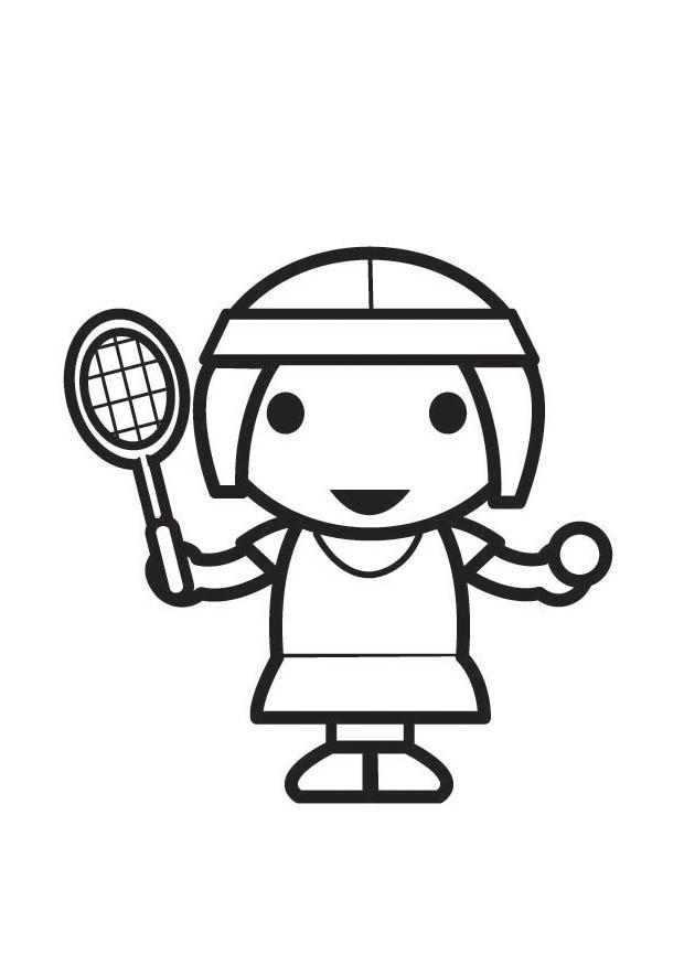joueuse de tennis Coloriage joueuse de tennis