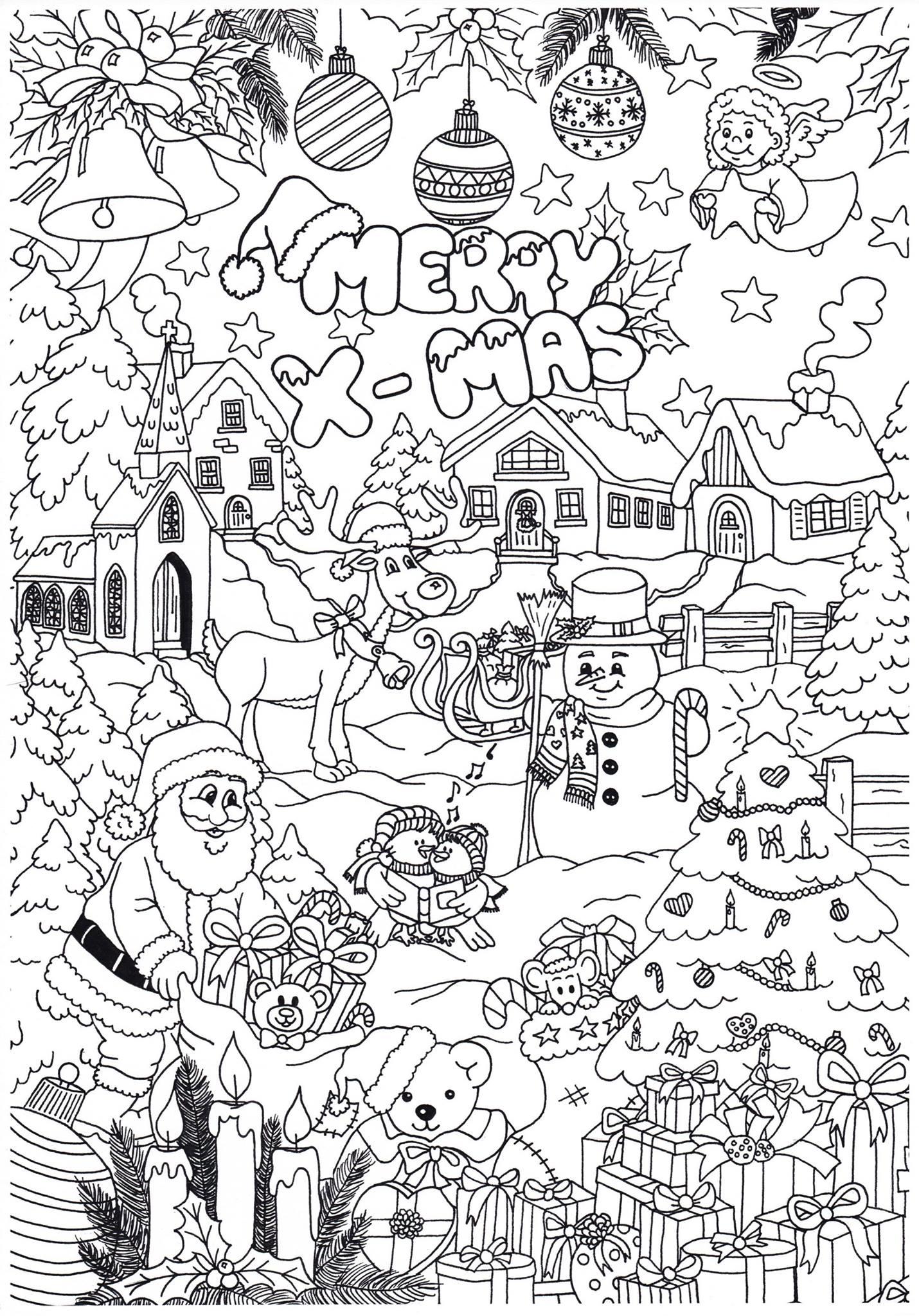 joyeux noA«l Coloriage joyeux noA«l