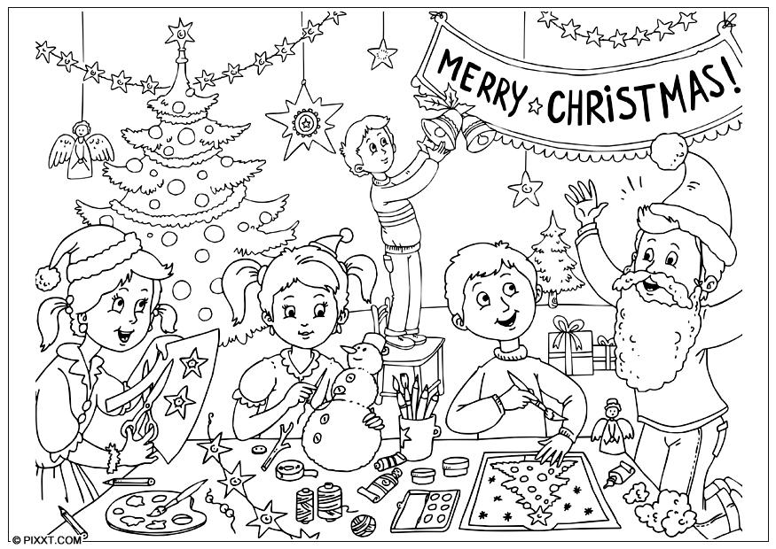 joyeux noA«l Coloriage joyeux noA«l