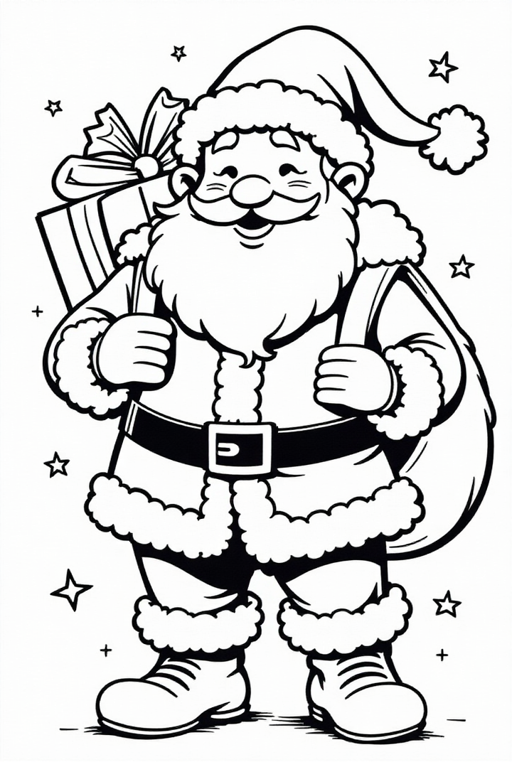 joyeux pA¨re noA«l Coloriage joyeux pA¨re noA«l