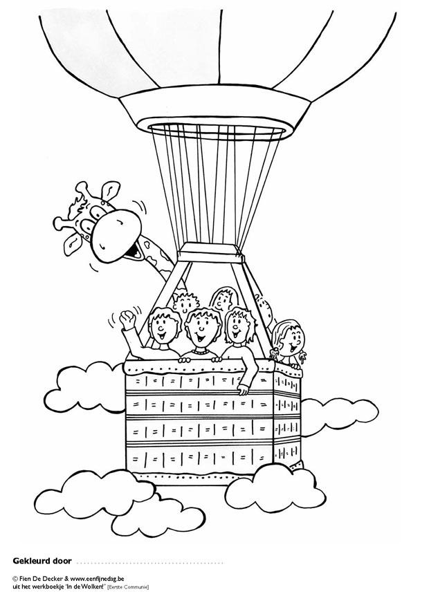 jules et ses amis dans un ballon Coloriage jules et ses amis dans un ballon