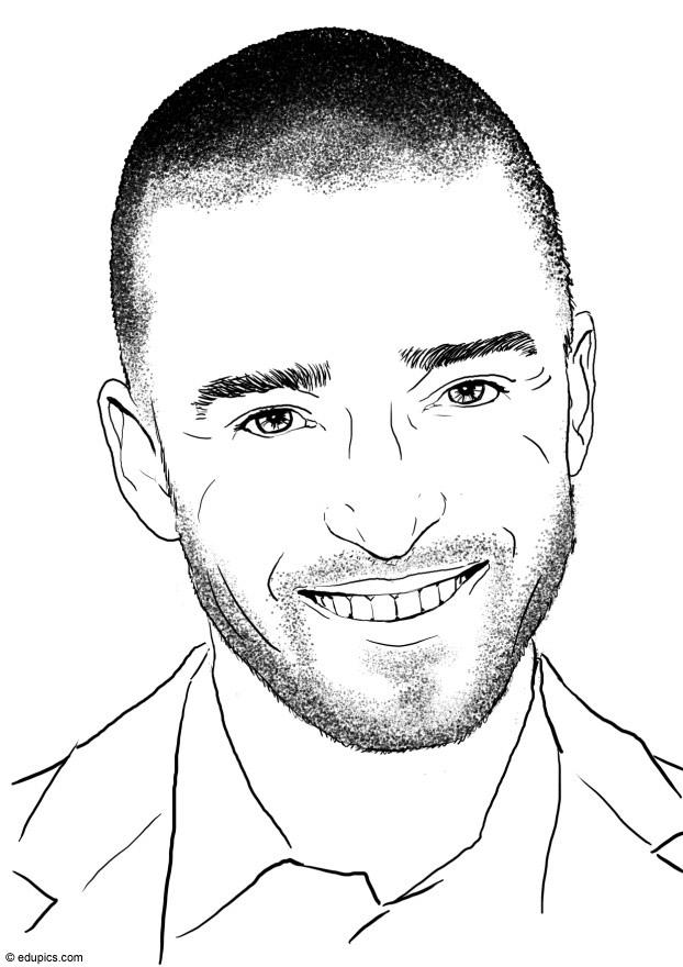 justin timberlake Coloriage justin timberlake