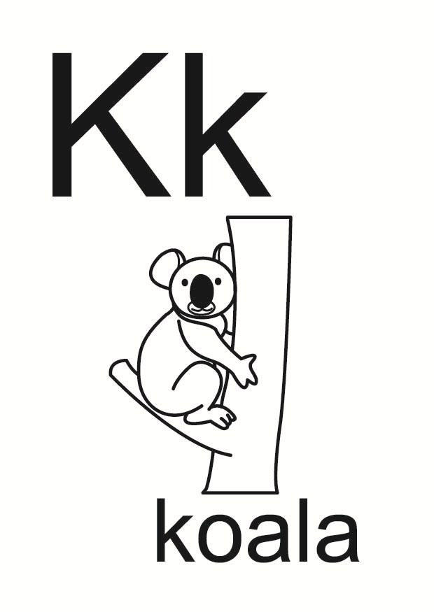 k Coloriage k