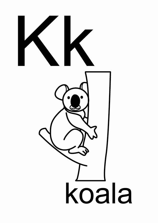 k Coloriage k