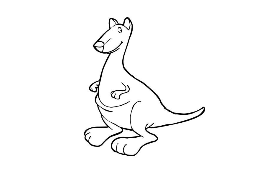 kangourou Coloriage kangourou