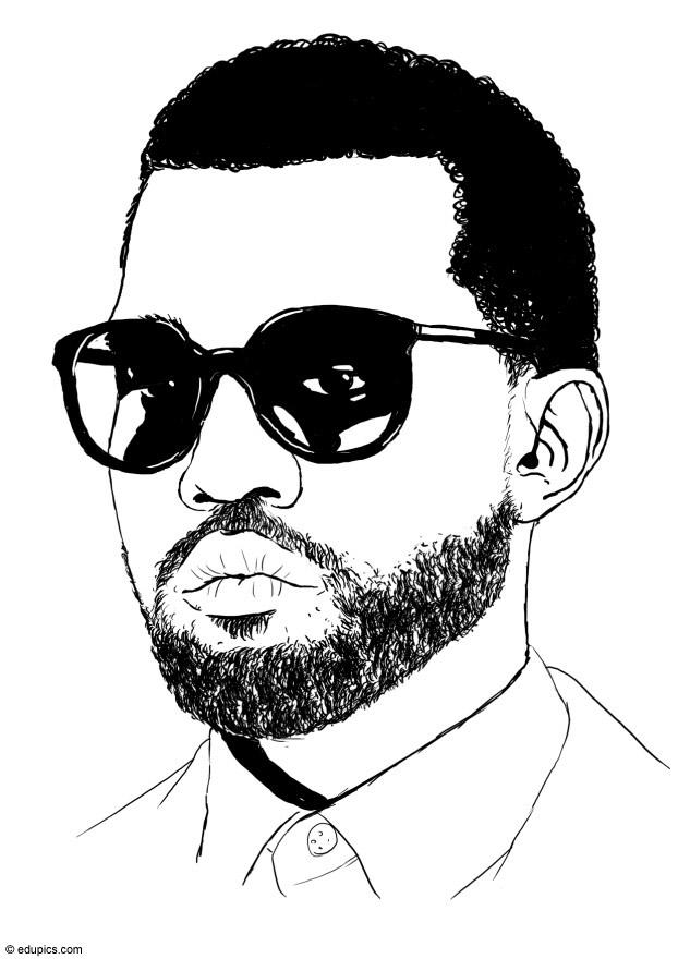 kanye west Coloriage kanye west
