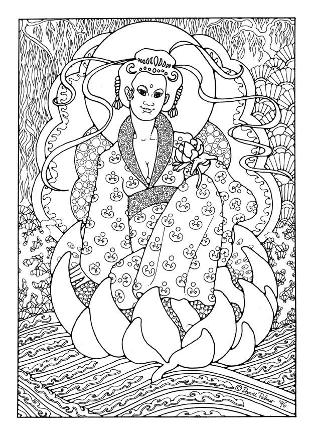 kuan yin Coloriage kuan yin