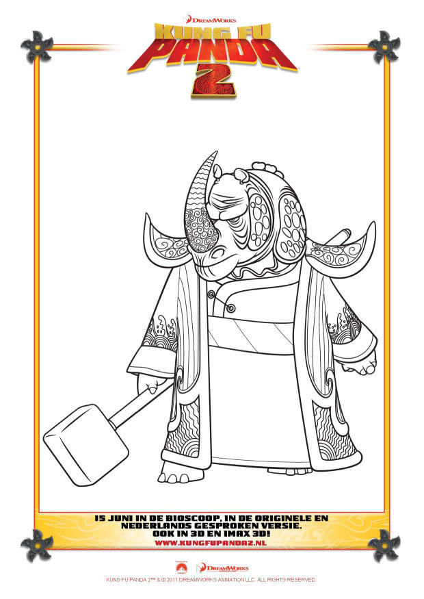 kung fu panda 2 Coloriage kung fu panda 2