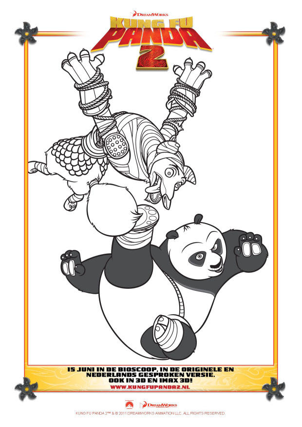 kung fu panda 2 Coloriage kung fu panda 2