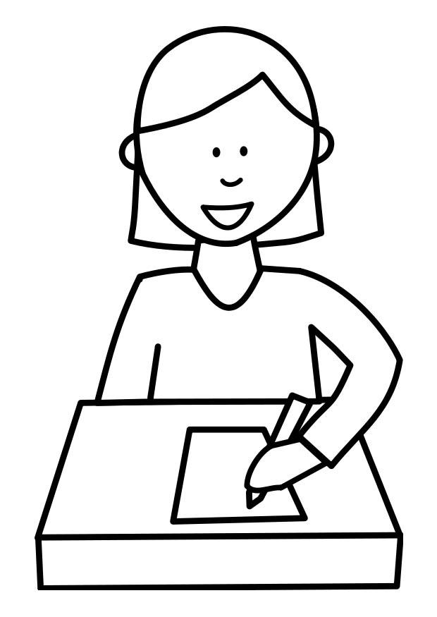 lA©lA¨ve A©crit Coloriage lA©lA¨ve A©crit