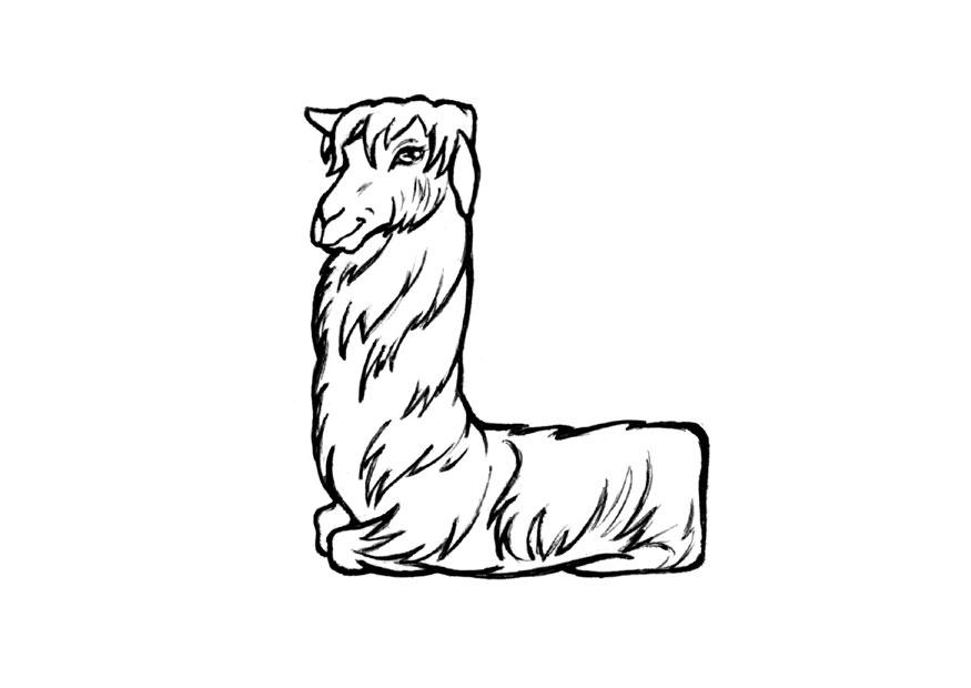 l-llama Coloriage l-llama