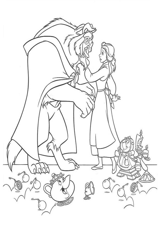la belle et la bAªte Coloriage la belle et la bAªte