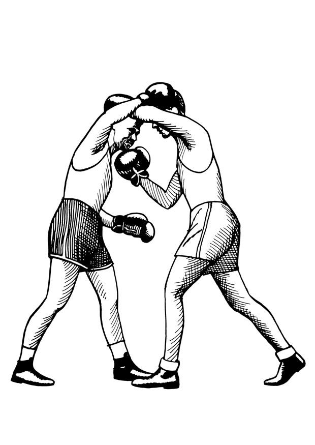 la boxe - uppercut Coloriage la boxe - uppercut