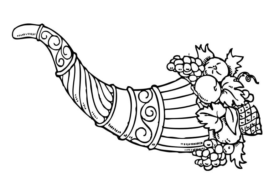 la corne dabondance Coloriage la corne dabondance