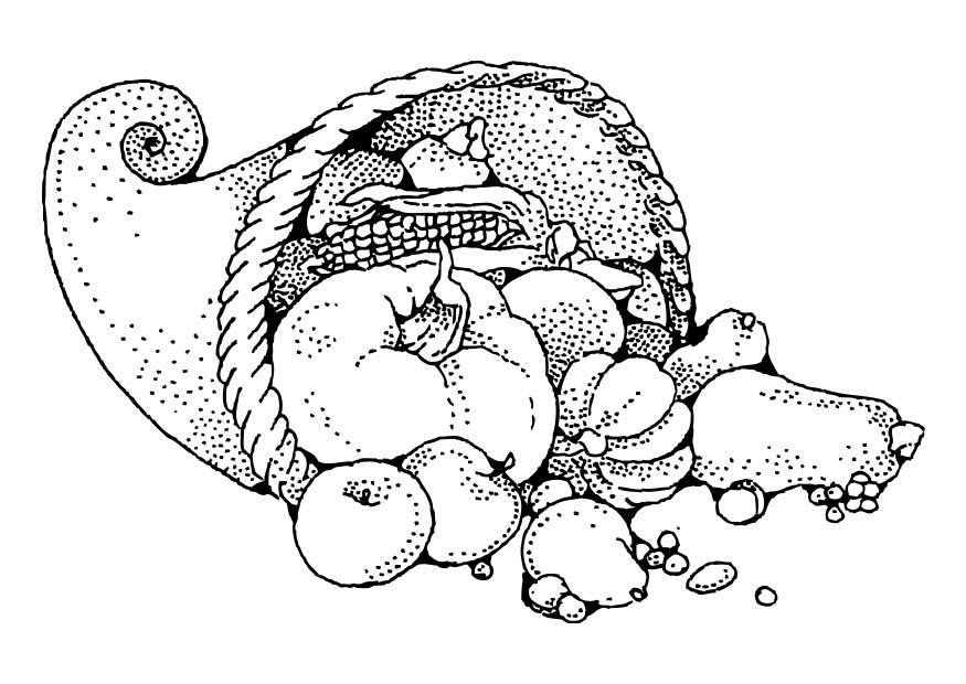 la corne dabondance Coloriage la corne dabondance