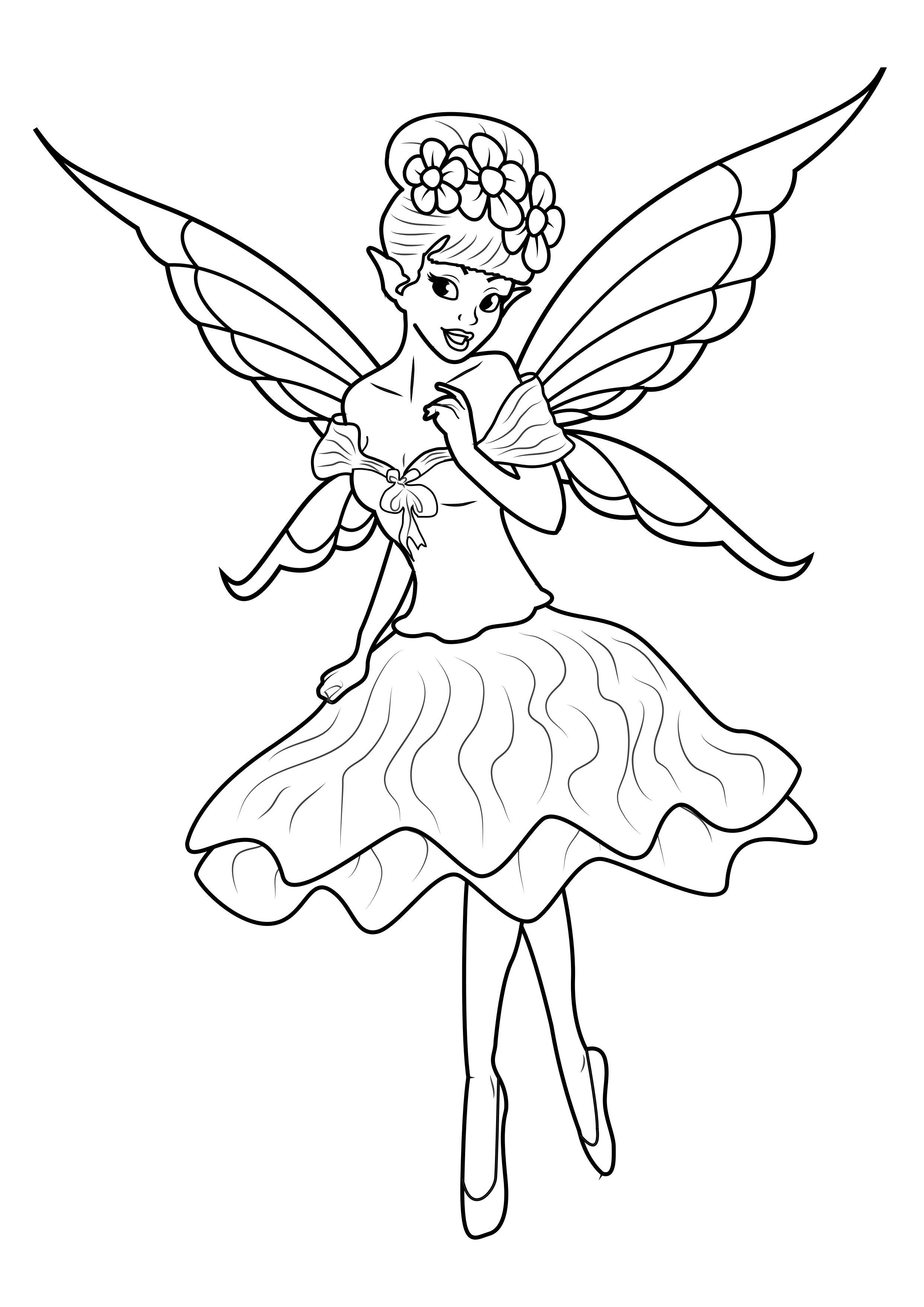 la fA©e va au bal Coloriage la fA©e va au bal