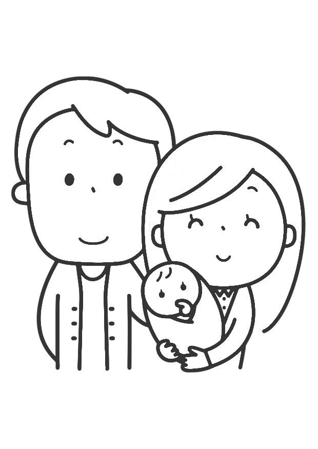 la famille Coloriage la famille